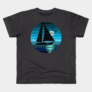 Vintage Night Sailing Kids T-Shirt